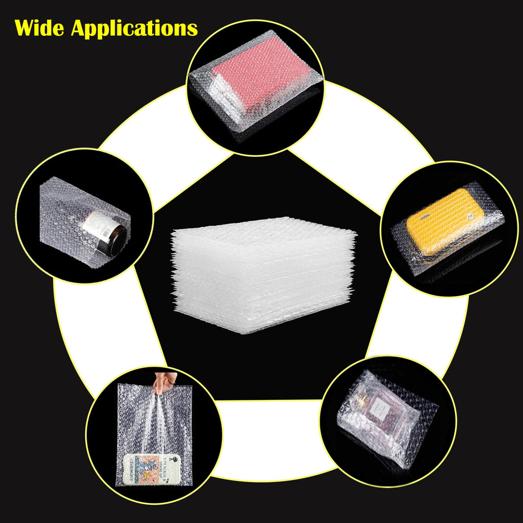 50Pcs 8 x 10 Inch Bubble Out Bags, Double Walled Wrap Pouches Protective Cushioning Bubble Pouch for Shipping, Storage, Mailing Packing fragile item and Supplies Dishes Glass Plates Packaging
