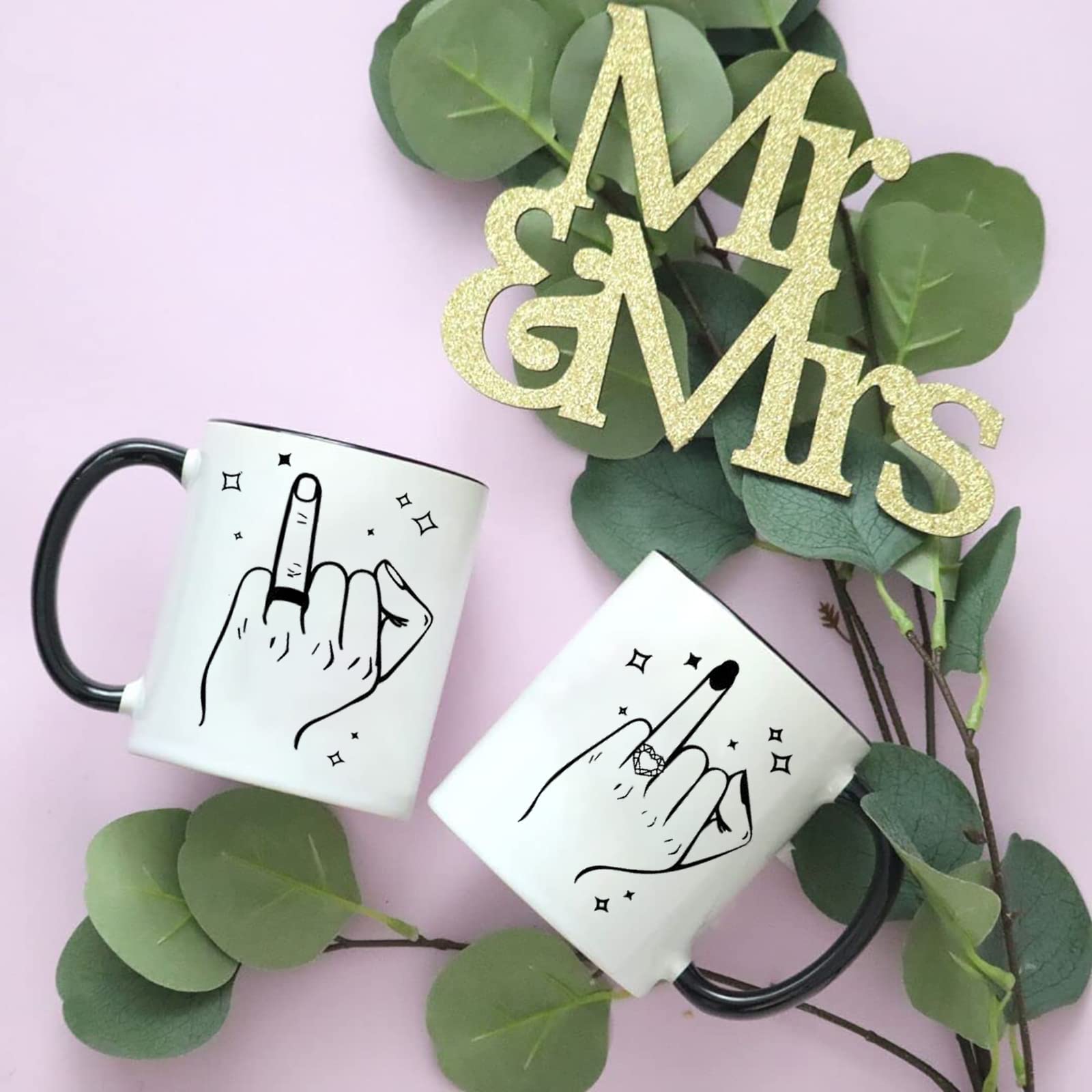 Couples Gifts Coffee Mugs Set for Him and Her,Bridal Shower Gift for Bride and Groom,Engagement Newlywed Anniversary Wedding Gifts for Couple 2023,Mr and Mrs Gifts,Gift for Couple Coffee Mug