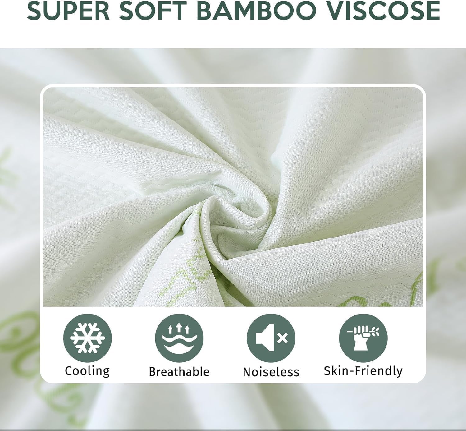 MUXHOMO Premium 100% Waterproof Queen Size Mattress Protector, Breathable Mattress Cover Queen Size Bed, Cooling 3D Air Fabric Bed Pad Cover, Deep Pocket 8"-21"