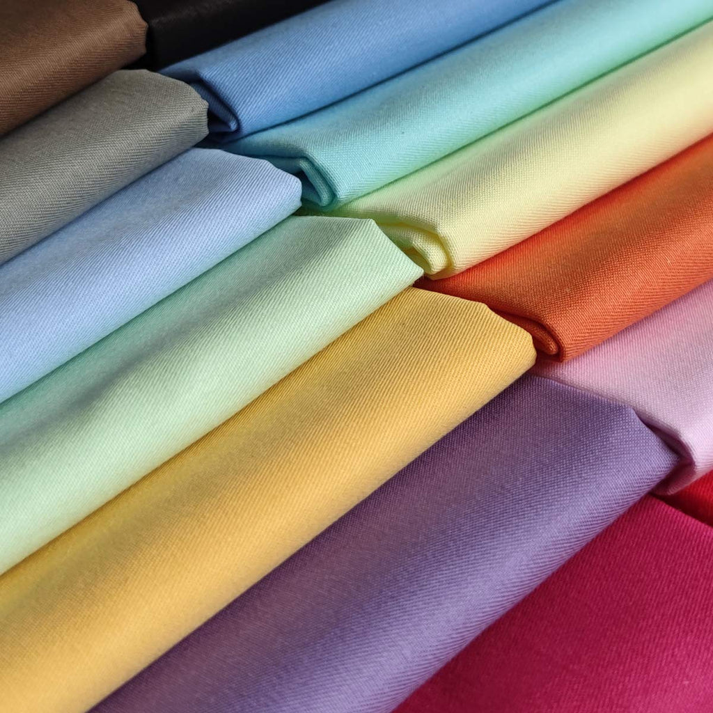 Mililanyo 16pcs Fat Quarters 18 x 22 Inch(46cm x 56cm) Solid Pure Cotton Fabric Quilting Patchwork for Sewing and Crafting Projects