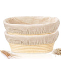Banneton Bread Proofing Basket, 2 Pack 10 Inch Oval Sourdough Proofing Basket, Sourdough Bread Baking Supplies for Making Baking Fermentation Food Storage Tools