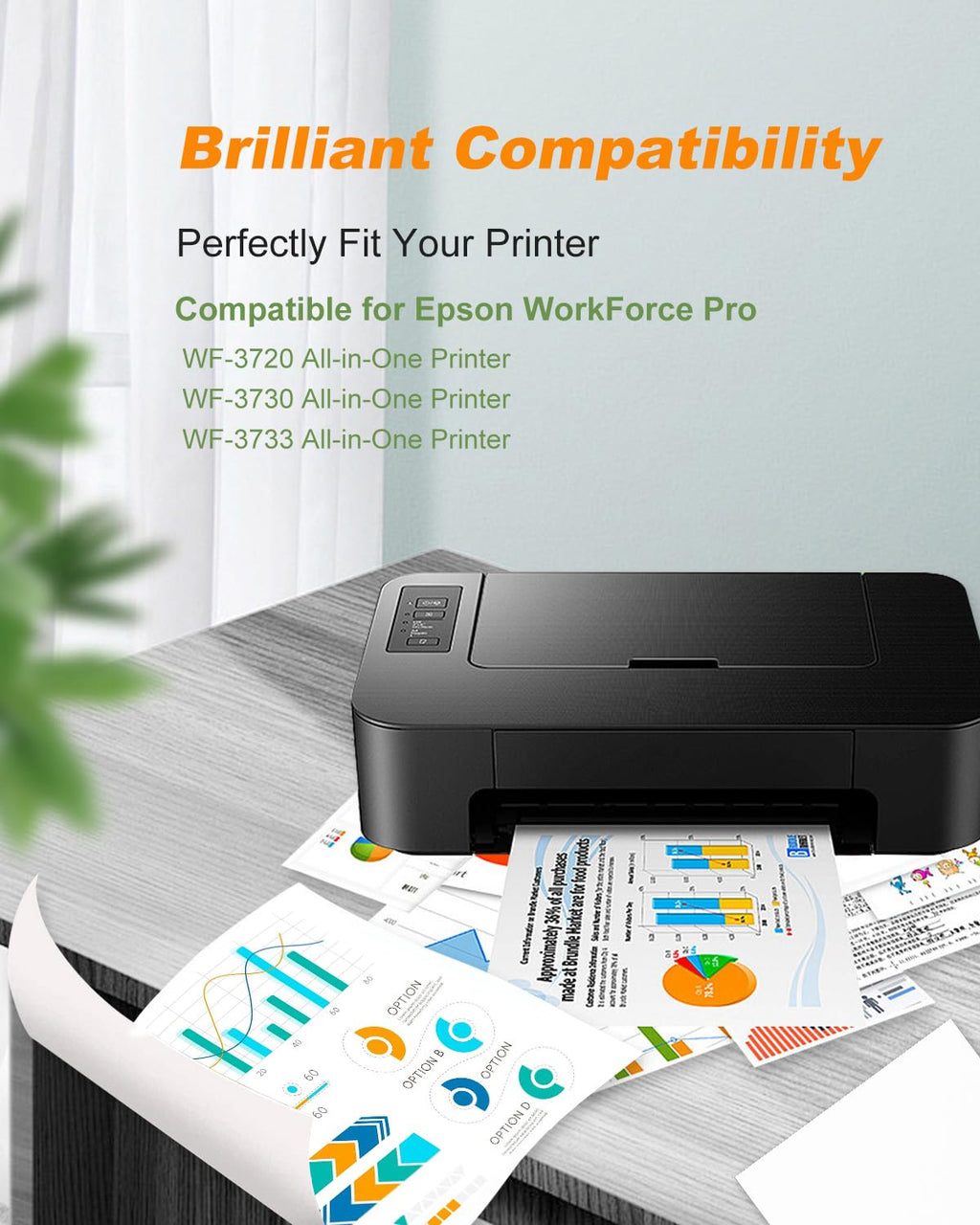MILEKO 702XL Ink Cartridges Remanufactured Replacement for Epson 702XL 702 702 XL T702XL use with Workforce Pro WF-3720 WF-3730 WF-3733 Printer (1 Black 1 Cyan 1 Magenta 1 Yellow,4 Pack High Yield)
