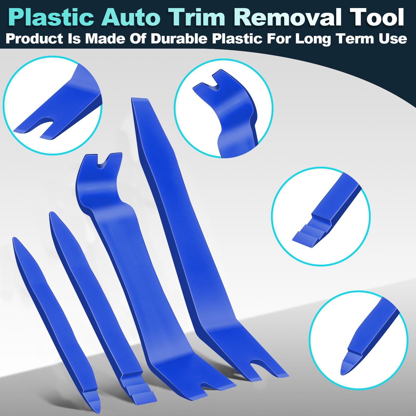 KEZE 7 Pcs Auto Clip Pliers Set and Fastener Remover,Car Trim Rivet Removal Pry Tool Repair Kit with Storage Bag for Automotive Door Panel,Upholstery,Plastic Fasteners