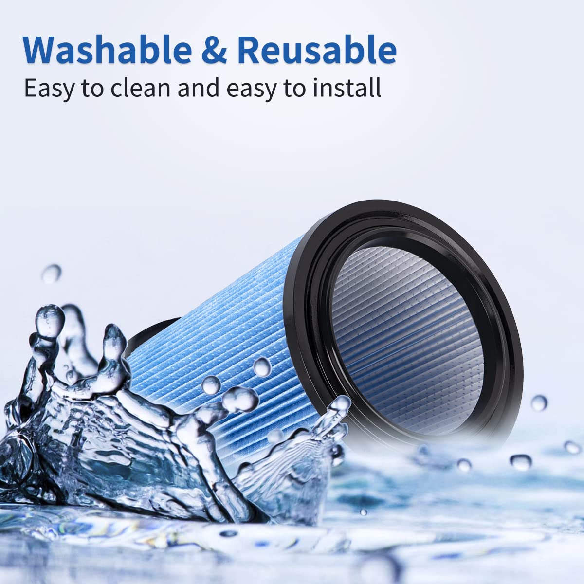 WuYan Replacement VF5000 Filter,for Ridgid 6-20 Gallon Wet Dry Vacuums,fits WD1450 WD0970 WD1270 WD09700 WD06700 WD1680 WD1851 RV2400A WD1270 WD1956.