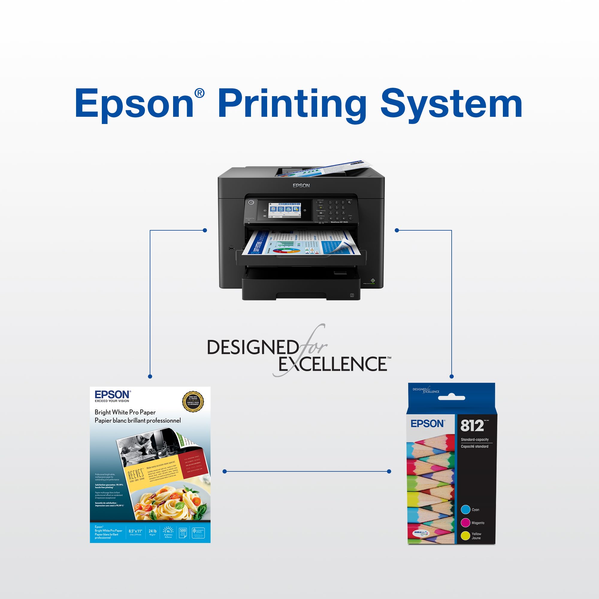 EPSON 812 DURABrite Ultra Ink Standard Capacity Black Cartridge (T812120-S) Works with Workforce Pro WF-7310, 7820, 7840, EC-C7000