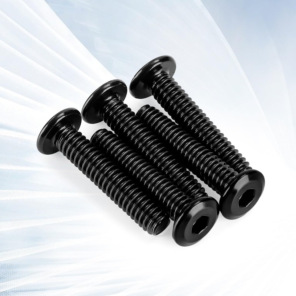 1/4-20 x 3/4" Flat Head Hex Socket Cap Screws Bolts, Stainless Steel 18-8 Black Finish, Fully Threaded, 50 PCS