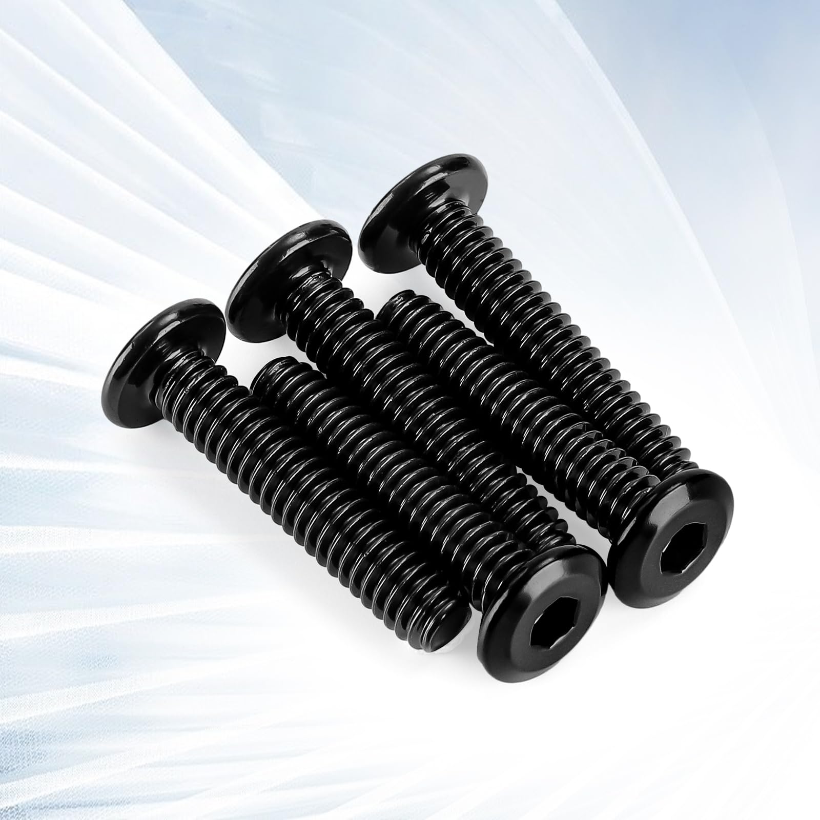1/4-20 x 3/4" Flat Head Hex Socket Cap Screws Bolts, Stainless Steel 18-8 Black Finish, Fully Threaded, 50 PCS