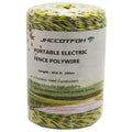 Electric Fence Polywire 656 Feet，200 Meters 6 Conductors Portable Electric-Fence Rope for Reliable Conductivity and Rust Resistance