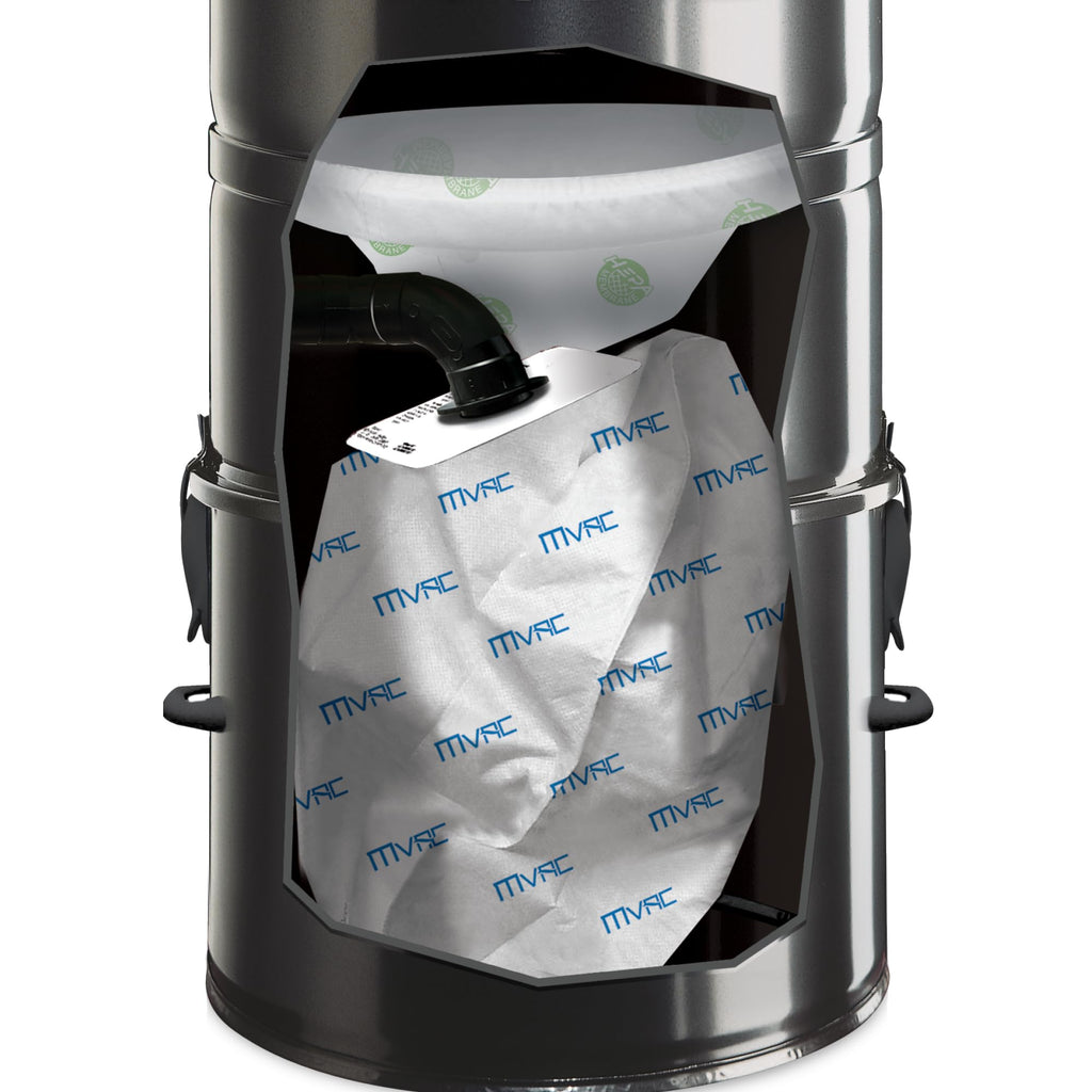 MVAC | TDSAC93M | High Efficiency Heavy Duty Central Vacuum Electrostatic Bags with 3 Notches | Set of 3 Bags | 20 L (5.3 GAL)