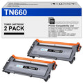 TN660 TN-660 TN630 TN-630 Toner Cartridge High Yield Replacement for MFC-L2720DW, DCP-L2540DW,MFC-L2700DW, DCP-L2520D, HL-L2320D, MFC L2740DW Printer(Black, 2 Pack)| Newest Chip