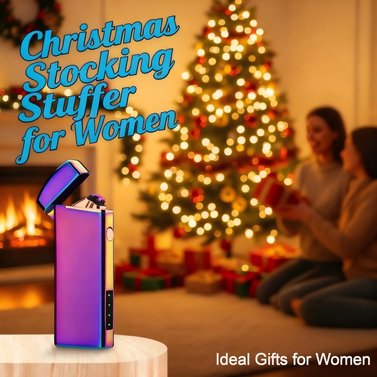 Electric Lighter USB Rechargeable, Gifts for Women, Pocket Arc Plasma Lighter Windproof for Outdoor Camping Hiking, Electronic lighters for Women Men