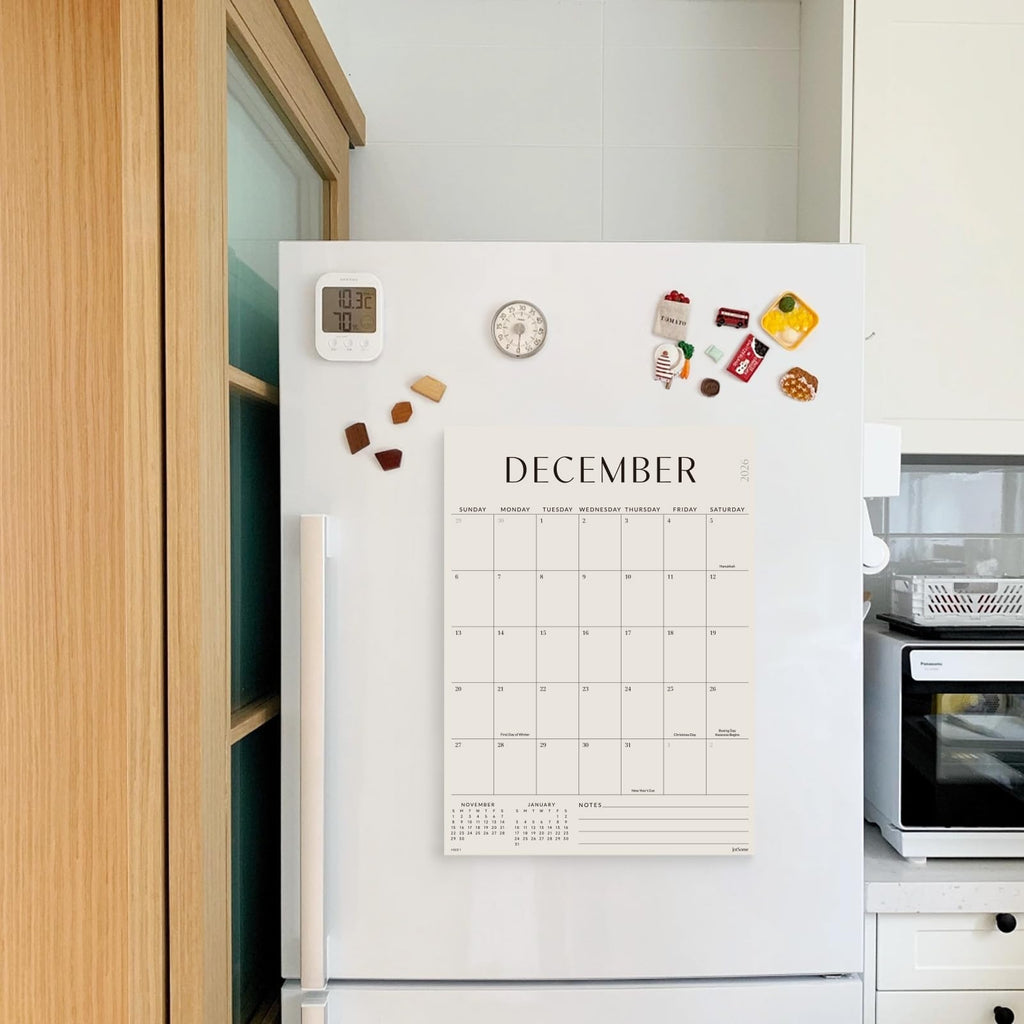 Jotsome Magnetic Calendar for Refrigerator 2026-2027, Monthly Fridge Calendar from July 2026 to December 2027 14x10 inch, Easy Organizing (Vertical)
