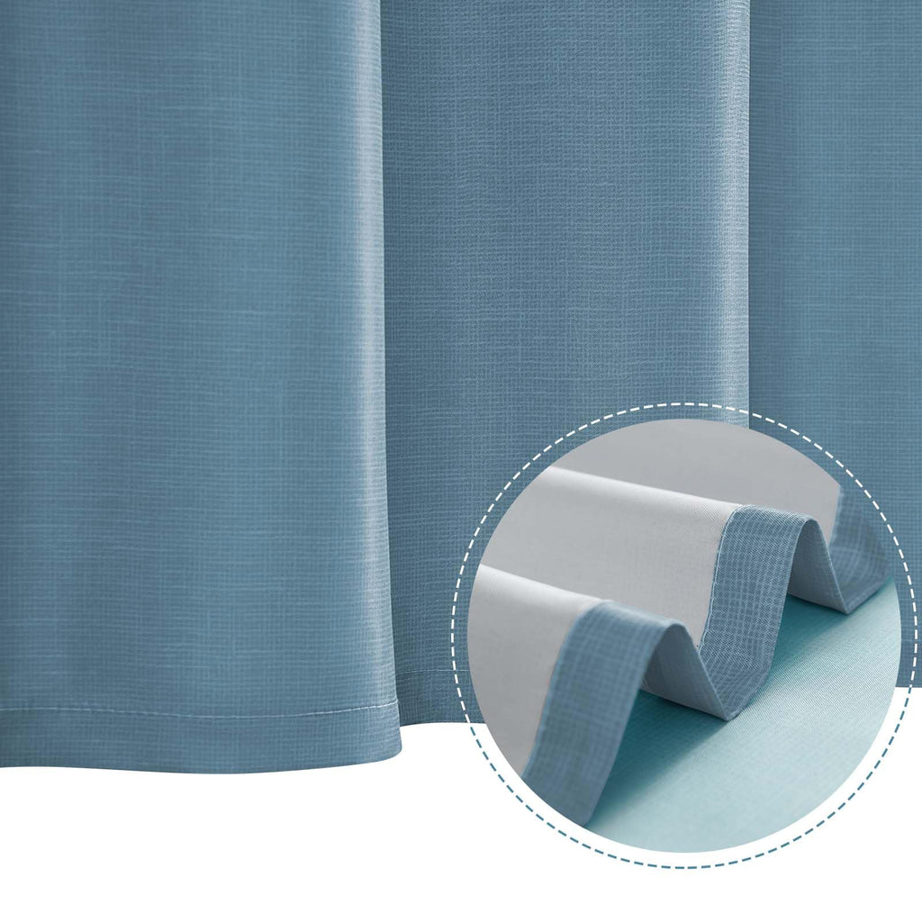 jinchan Ombre Ocean Blue Striped Shower Curtain Waterproof Fabric Shower Curtains for Bathroom Gradual Color Minimalist Design Modern Neutral Luxury with 12 Hooks 70x72 Inches
