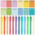 24 Sets Employee Appreciation Gifts Bulk Inspirational Pens Motivational Sticky Notepads Thank You Ballpoint Pen Positive Sticky Notes Post Note Thank You Gifts for Coworker Teacher Nurse Staff Team