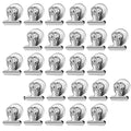 BEANPRECOY 25 Pcs Magnetic Clips, Strong Refrigerator Hooks for Home, Office, School - Fridge and Whiteboard Magnets (Silver)