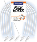 Milk Tube Hose set for Jura ENA E8,GIGA 6 10 W10,IMPRESSA J6 J8 J8twin Z5 Z6 Z7 Z8 Z9 Z10, S8 S80 WE8 fully automatic coffee machines(5 milk hoses 14.2in, 5 HP3 milk Hose Connectors, cleaning brush)