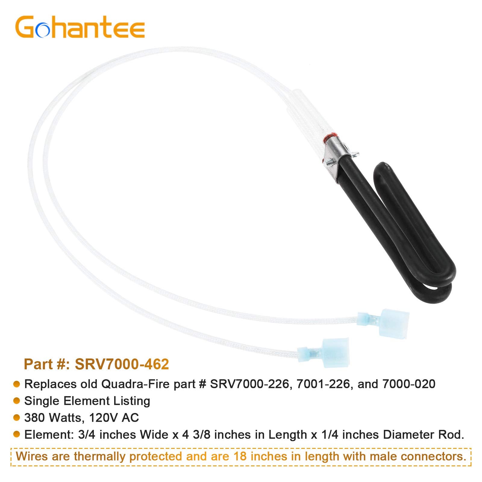 SRV7000-462 Loop Igniter Compatible with Quadrafire Pellet Stove Eco Choice Igniter Replace 812-3811