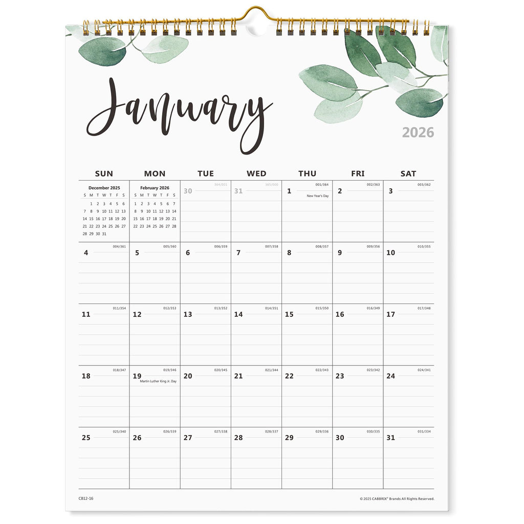 2026 Wall Calendar, Monthly Wall Calendar 2026 Runs from January 2026 to June 2027, Perfect for Home Schooling Plan, Daily Blocks, Premium Wall Calendar for Organizing,15 x 12 Inches