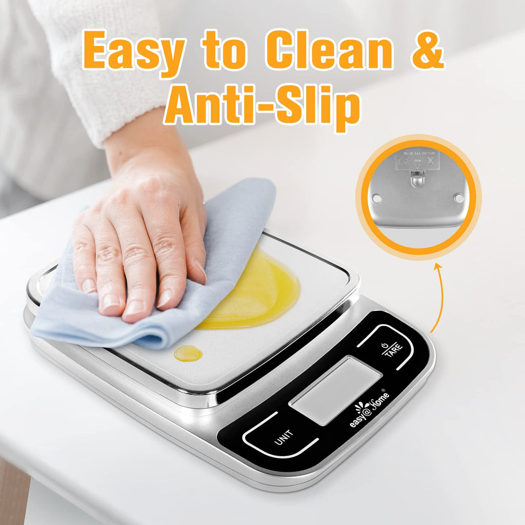 Easy@Home Digital Kitchen Food Scale, Multifunction Food Scale with High Precision to 0.04oz and 11 lbs Capacity, EKS-202