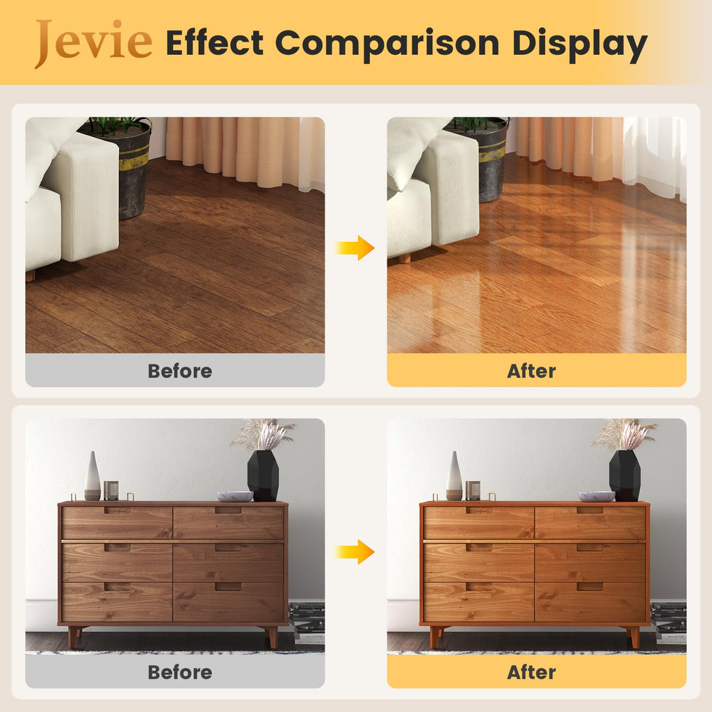 Jevie Natural Beeswax Furniture Polish & Wood Finish (3x80g) | Odorless Natural Wood Wax, Waterproof & Crack-Resistant, for Furniture, Antiques & Musical Instruments