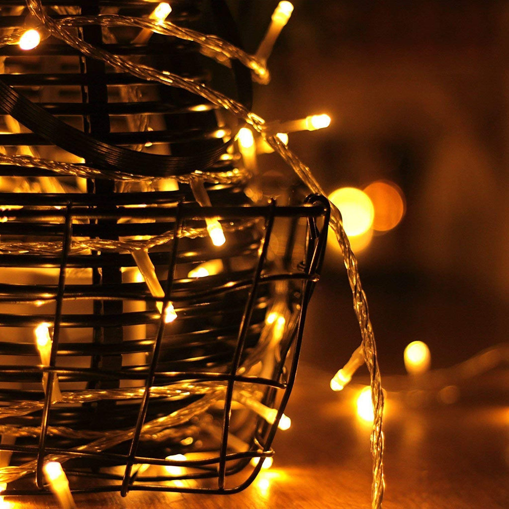 EShing LED String Lights Dimmable, USB Powered 100 Warm White LED Fairy Lights on 33ft Clear Cable, Twinkle Lights with Remote Timer for Indoor Outdoor Wedding Party Patio Backyard Room Decor