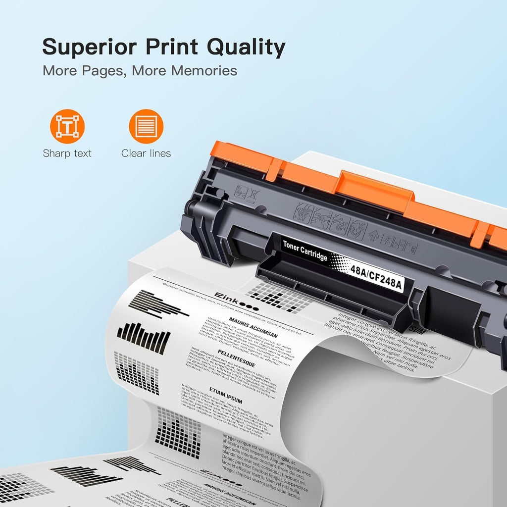 (Newest Chip) 48A Toner Cartridges CF248A 2 Pack Compatible Replacement for HP 48A CF248A M15w Toner for HP Color LaserJet Pro MFP M28a M28w M29a M29w M30w M31w Printer High Capacity Black