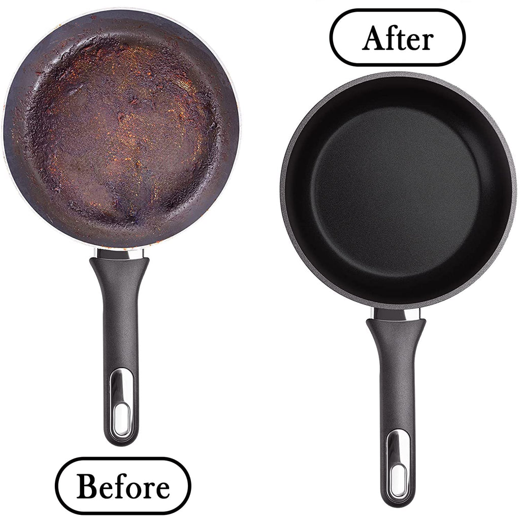 2 Pack Cast Iron Scrubber 316 Stainless Steel with Silicone Insert Durable Flexible Chain Cleaner Cleaner for All Types of Griddles Pots Skillet Grills Kitchen Cookware BBQ Tools & Ovens (Blue*2)