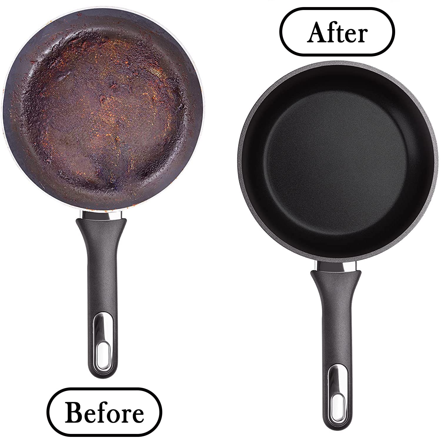 2 Pack Cast Iron Scrubber 316 Stainless Steel with Silicone Insert Durable Flexible Chain Cleaner Cleaner for All Types of Griddles Pots Skillet Grills Kitchen Cookware BBQ Tools & Ovens (Blue*2)