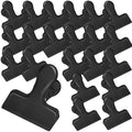 22 Pack Bag Clips, Clips for Chips and Other Food Bags,Stainless Steel Chip Bag Clips Heavy Duty,Metal Bag Clips for Food Storage,Food Clamp Clip for Bread Snack,Kitchen Clip for Office Home,Black