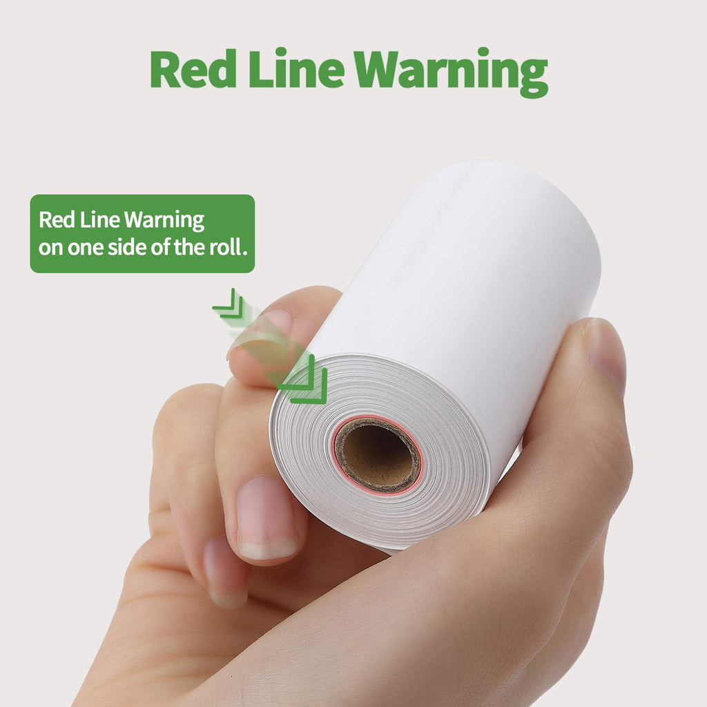 MUNBYN Thermal Paper Roll 2-1/4" x 50' ft, 50 Rolls BPA Free Receipt Paper, 2.25 x 50 ft Thermal Printer Paper Fits 58mm Mini Thermal POS Printer & Square Terminal Credit Card Machines
