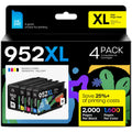 952XL Ink Cartridges Combo Pack, Replacement for HP 952 XL, Compatible with OfficeJet Pro 8710 8720 7720 7740 8210 8702 8715 8725, 4 Pack(BK/C/M/Y)