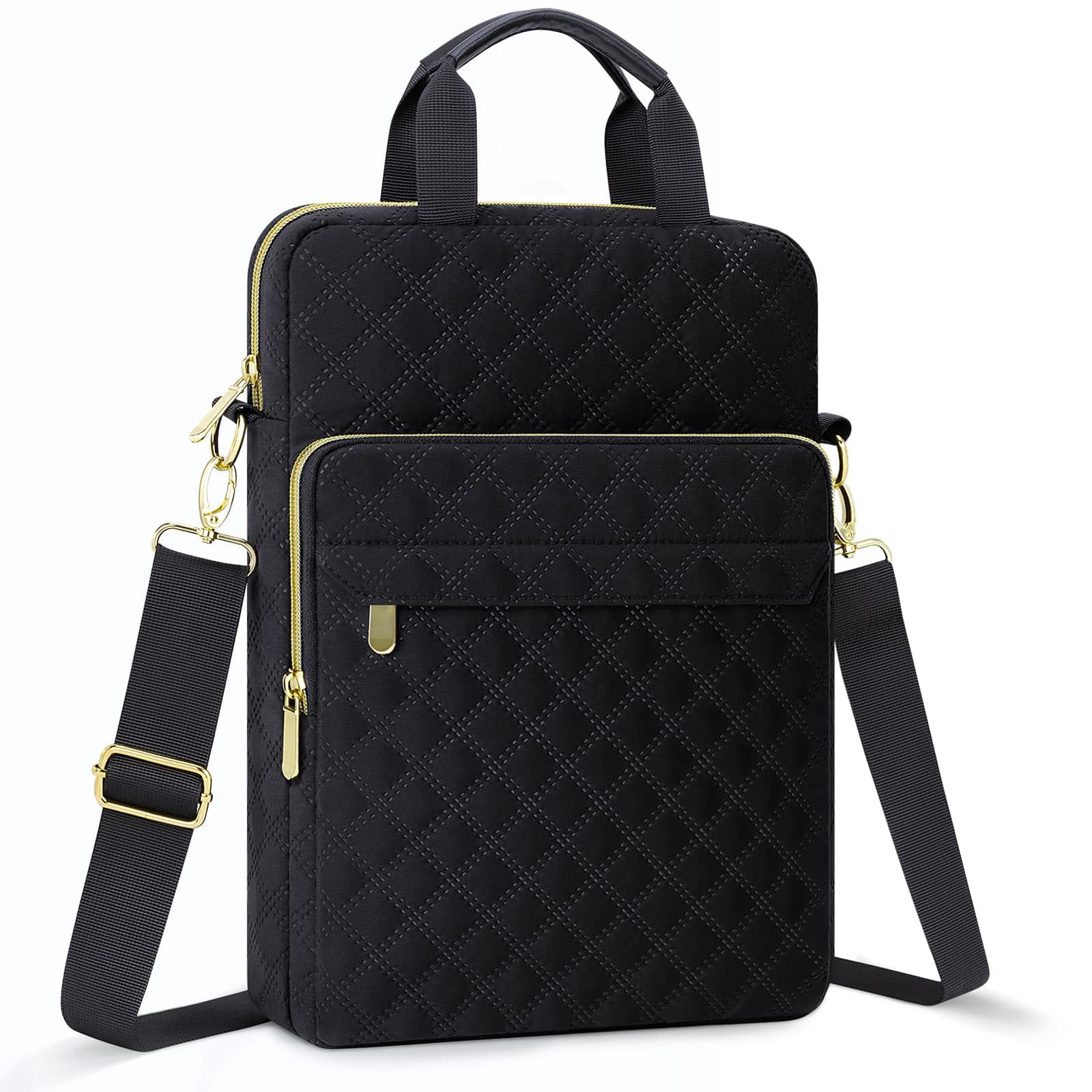 MicaYoung Laptop Tablet Sleeve Bag Carrying Case Fits 14 inch MacBook Pro M5 M4 M3 M2 M1/13.6 inch MacBook air M4/M3/M2/13 Inch iPad Pro M4 Air M3/12.9 inch iPad with Keyboard, Black