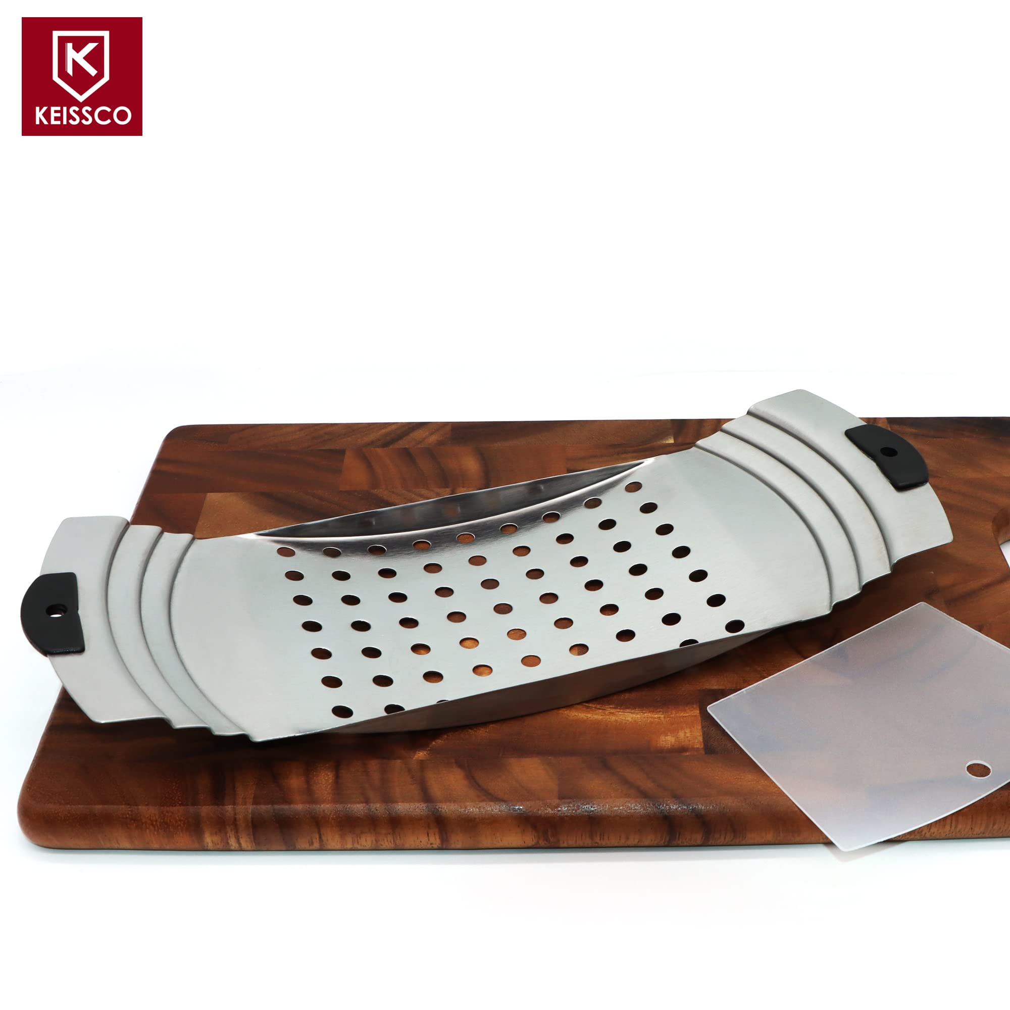 Premium Grade Stainless Steel Spaetzle Maker, Spaetzle Plane with Pastry Scraper Traditional German Egg Noodle Maker