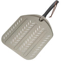 Q Pizza Aluminum Non-Stick Pizza Peel with Strap for Easy Storage, 14" Extra Large Perforated Metal Pizza Paddle for Grill Oven, Pizza Spatula for Baking Bread Pastry Pie Cake Pizza