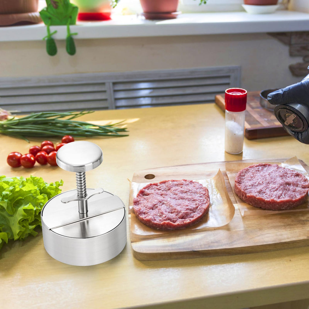ZOOFOX Burger Press, Non-Stick Patty Maker Mold, 18/8 Stainless Steel Hamburger Press for Beef, Vegetable, BBQ, Griddle and Cooking, BPA Free