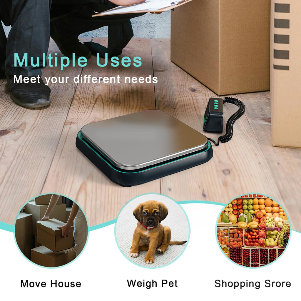 GRAM PRES Digital Shipping Scale, 86 lbs/0.1oz Highly Accurate Postal Scale for Packages with Hold/Tare/Separate LCD Display，Stainless Steel Postage Scale，Package Scale for Small Business, Mail
