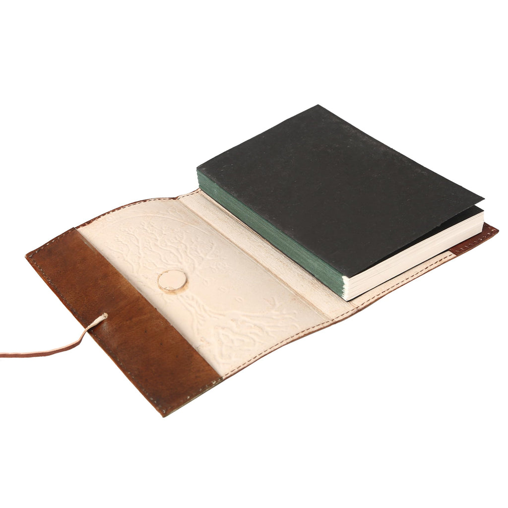 Leather Journal Refillable Lined Paper Tree of Life Handmade Leather Journal/Writing Notebook Diary/Bound Daily Notepad for Men & Women Medium, Writing pad for Artist, Sketch