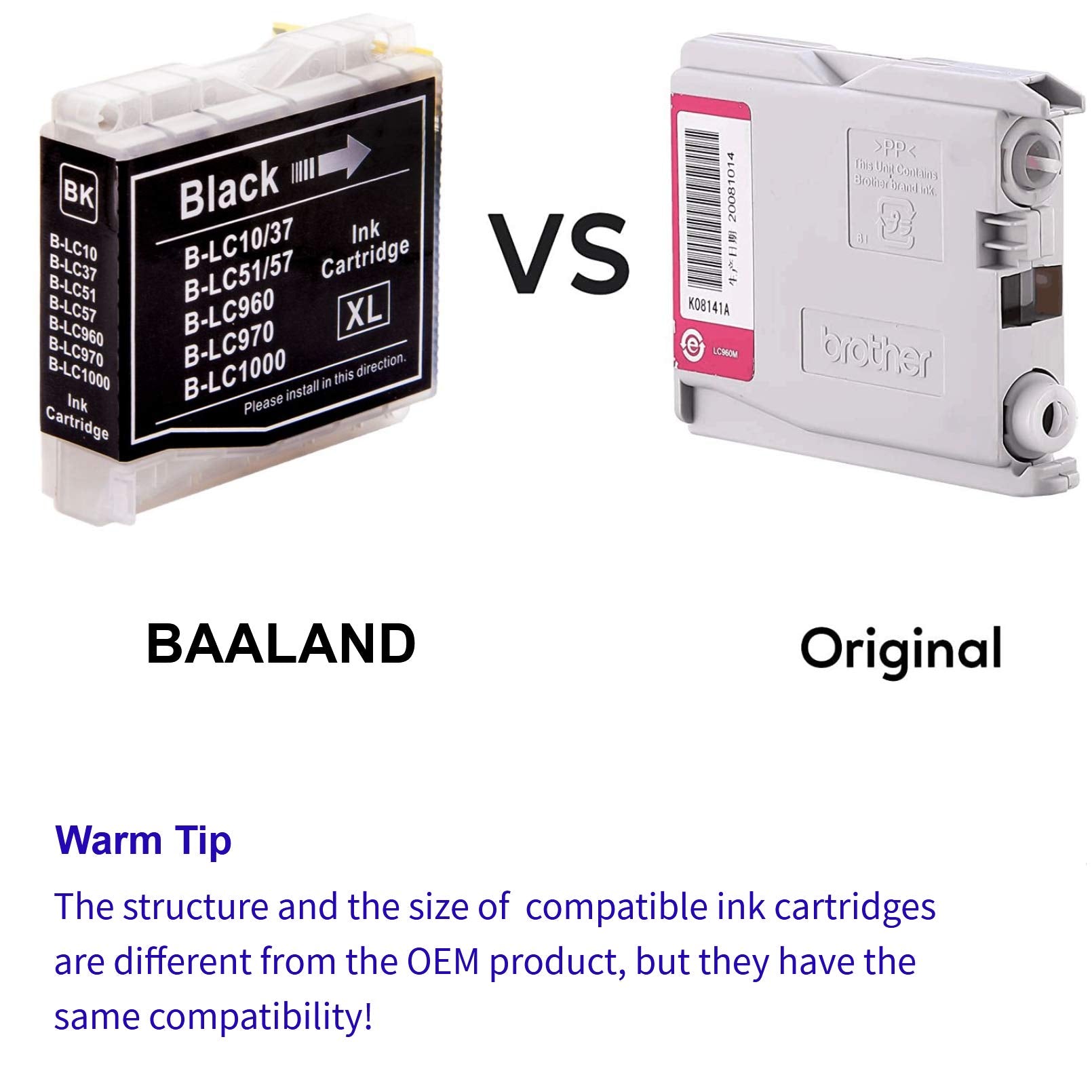 BAALAND Compatible LC51 LC-51 Ink for Brother MFC-240c 230C MFC-885c MFC-465cn MFC-5860CN (4 Black, 2 Cyan, 2 Magenta, 2 Yellow, 10-Pack)