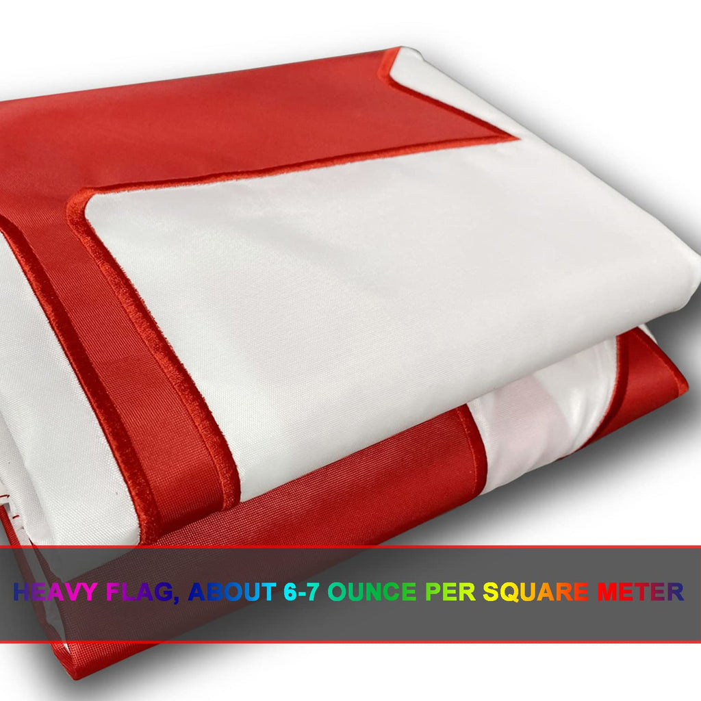 Heavy Duty Canada Flag 2x3 Ft Small -Longest Lasting Nylon 210D | Deluxe Embroidered Maple Leaf | Four Rows Stitching Fly Ends|Canadian Flags Outdoor Decoration Gift Yard House Banner