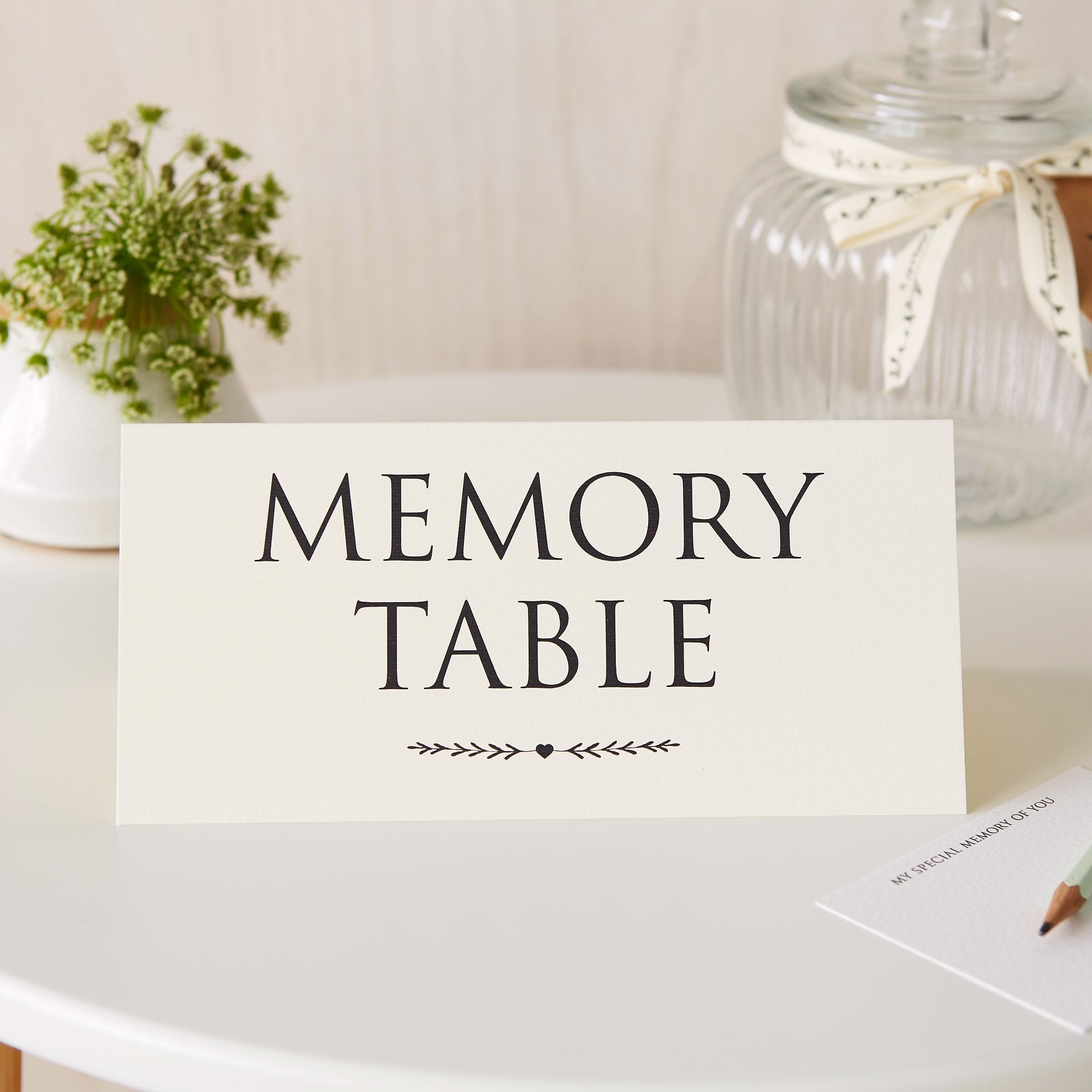 ANGEL & DOVE Large A4 Funeral Memory Book & 2 Signs Set (Ivory) - Memorial, Condolence, Celebration of Life