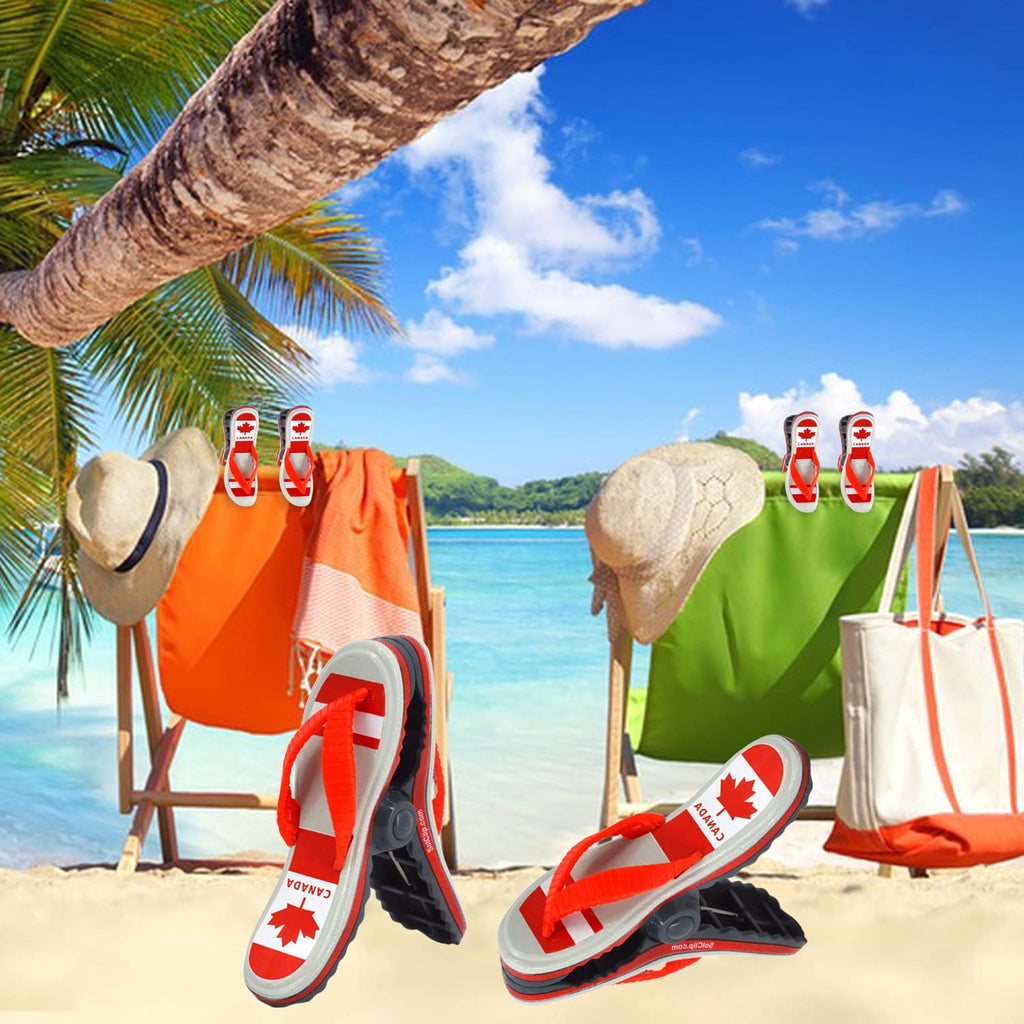Beach Towel Clips, 4 Pcs Canada Maple Towel Clips for Beach Chairs Plastic Lounge Chair Towel Clips,Pool Clips to Keep Your Towel from Blowing Away for Family Daliy Use