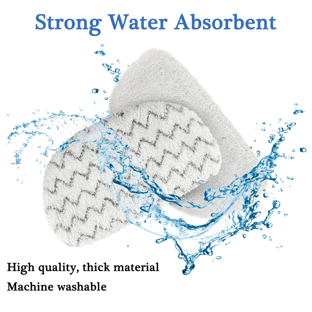 8 packs Steam Mop Pads Compatible with Bissell Powerfresh 1940 1806 1544 1440 Series, Compatible with Model 19402 19404 19408 19409 1940A 1940F 1940Q 1940T 1940W 2075A 2685A, Microfiber Mopping & Scrubbing Replacement Pads, Reusable, Washable