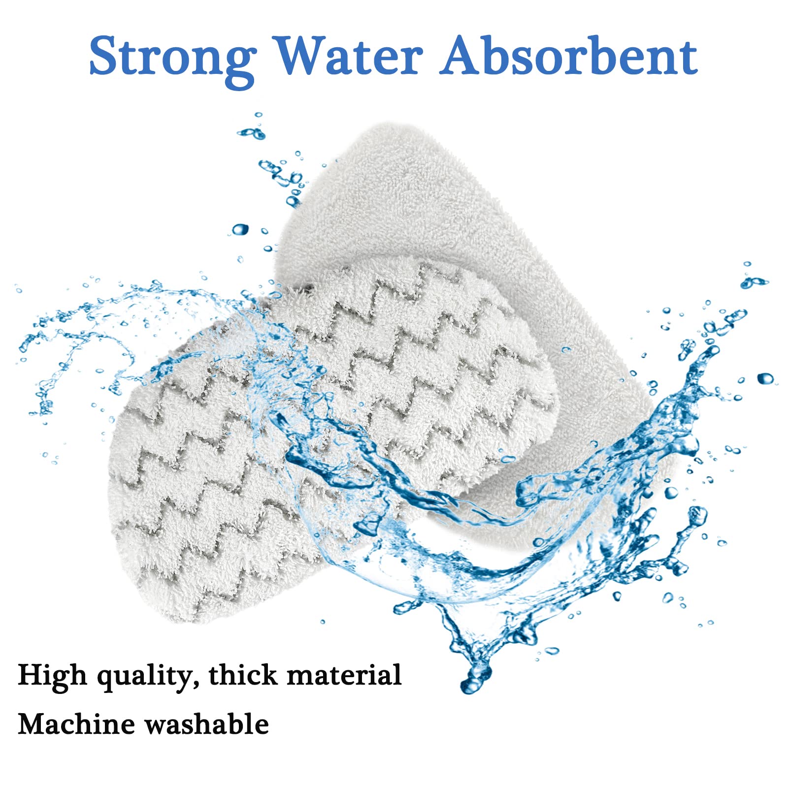 8 packs Steam Mop Pads Compatible with Bissell Powerfresh 1940 1806 1544 1440 Series, Compatible with Model 19402 19404 19408 19409 1940A 1940F 1940Q 1940T 1940W 2075A 2685A, Microfiber Mopping & Scrubbing Replacement Pads, Reusable, Washable