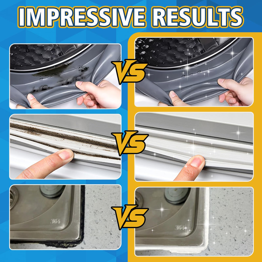 HouseMold Stain Remover Gel, Washing Machine Cleaner with Brush, Stain Remover for Washing Machine, Refrigerator, Shower (220.01 g)