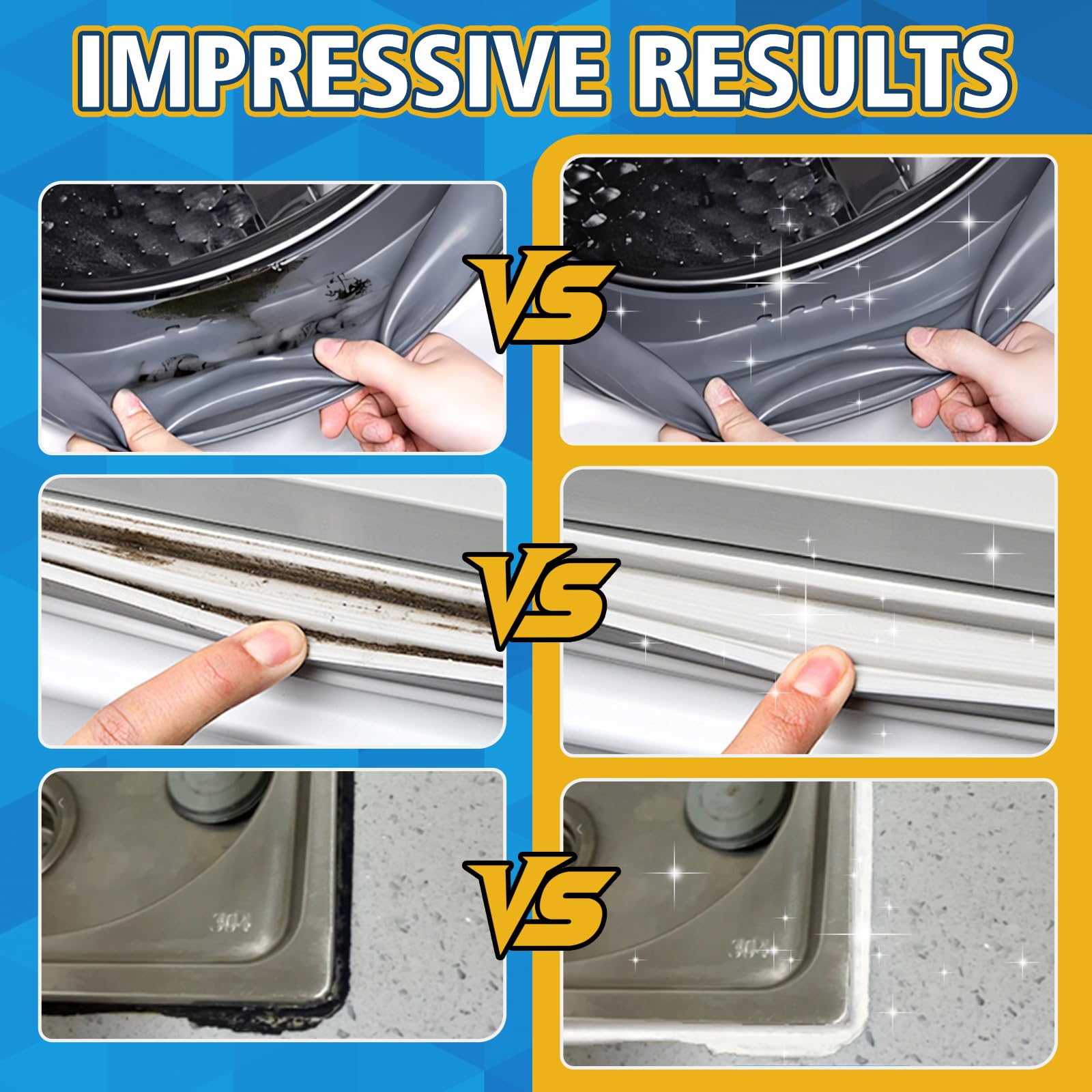 HouseMold Stain Remover Gel, Washing Machine Cleaner with Brush, Stain Remover for Washing Machine, Refrigerator, Shower (220.01 g)