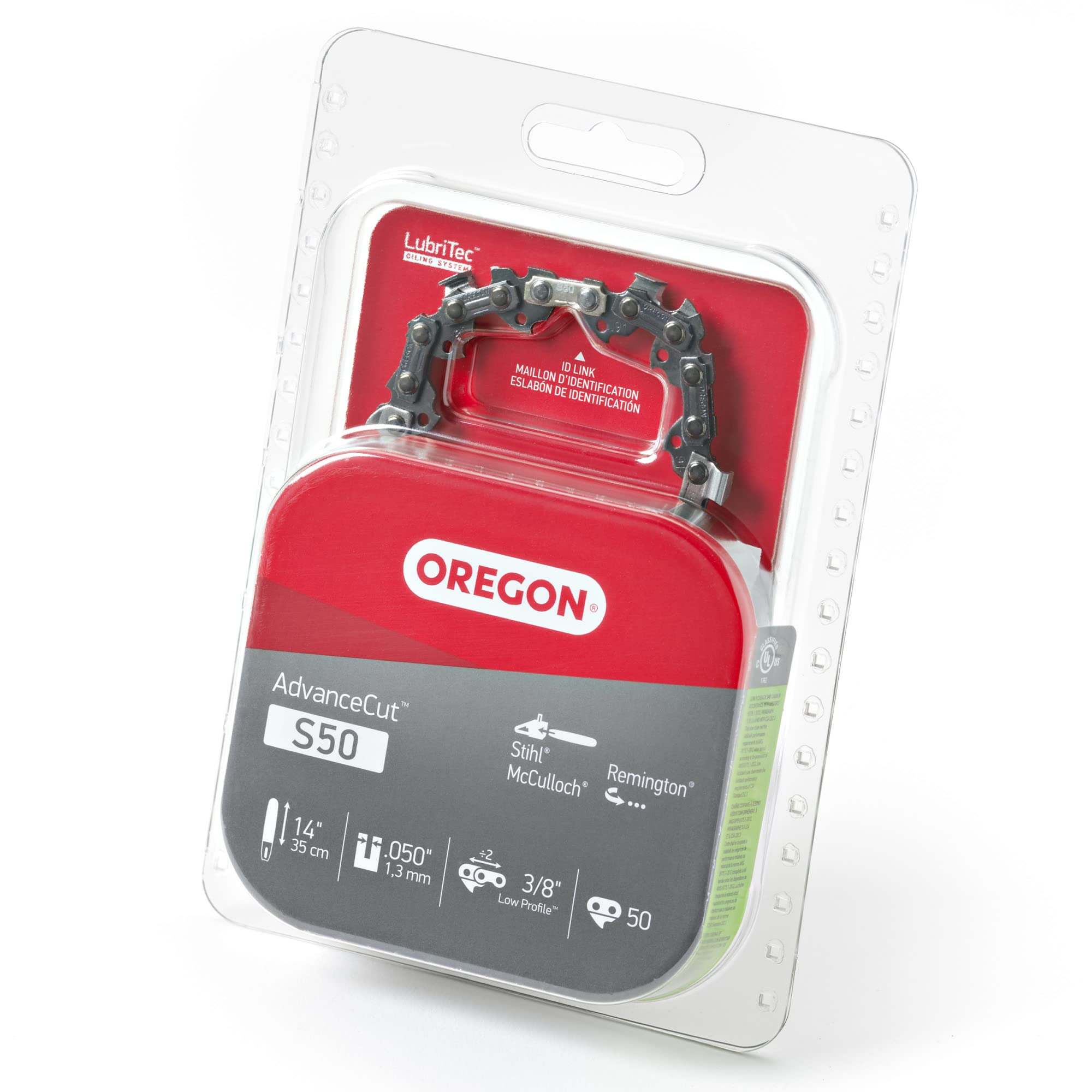 Oregon S50 AdvanceCut Chainsaw Chain for 14-Inch Bars, Fits Stihl, Remington, McCulloch