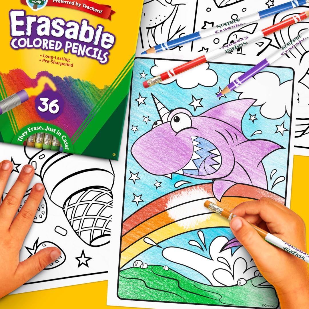 Crayola; Erasable Colored Pencils; Art Tools; 36 Count; Perfect for Art Projects and Adult Coloring