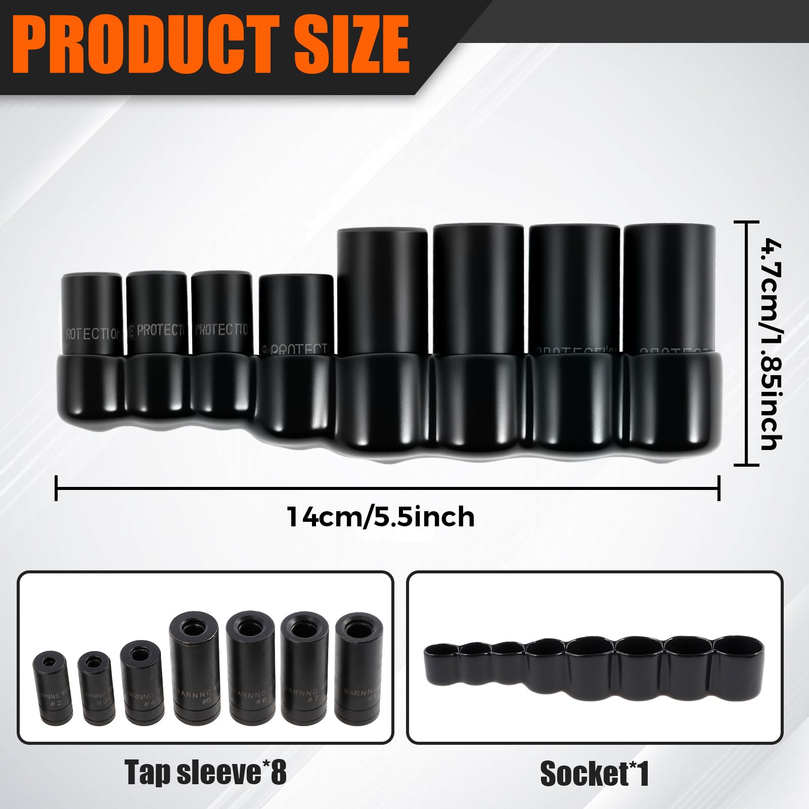 8Pcs Tap and Die Socket Adapter Tap Socket Set 1/4 Inch and 3/8 Inch Tap Holder Socket Kit with Socket Holder for Tight Space Fractional MCTI Standard