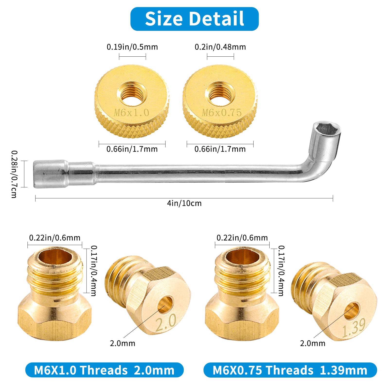 Natural Gas Orifices Nozzle Conversion Kit, Propane to Natural Gas Conversion Kit, Compatible with Blackstone 28" & 36" Griddles, Rangetop Combo, Tailgater