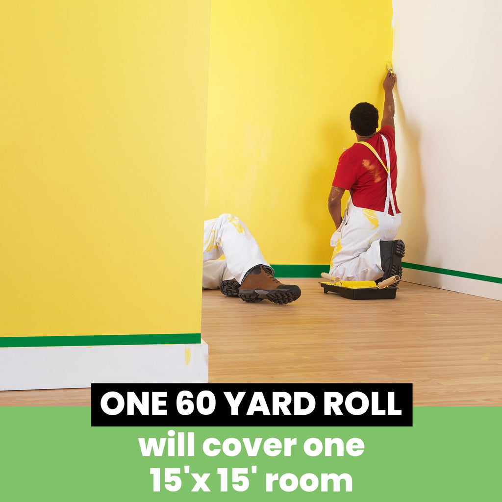 TAPEBEAR Green 14-Day Painters Tape Multi-Surface Masking Tape 24MM x 55M, Indoor and Outdoor Painting Tape, Residue Free Easy Removal with Sharp Lines, Paint Tape for Walls, Auto, Home, 6Rolls